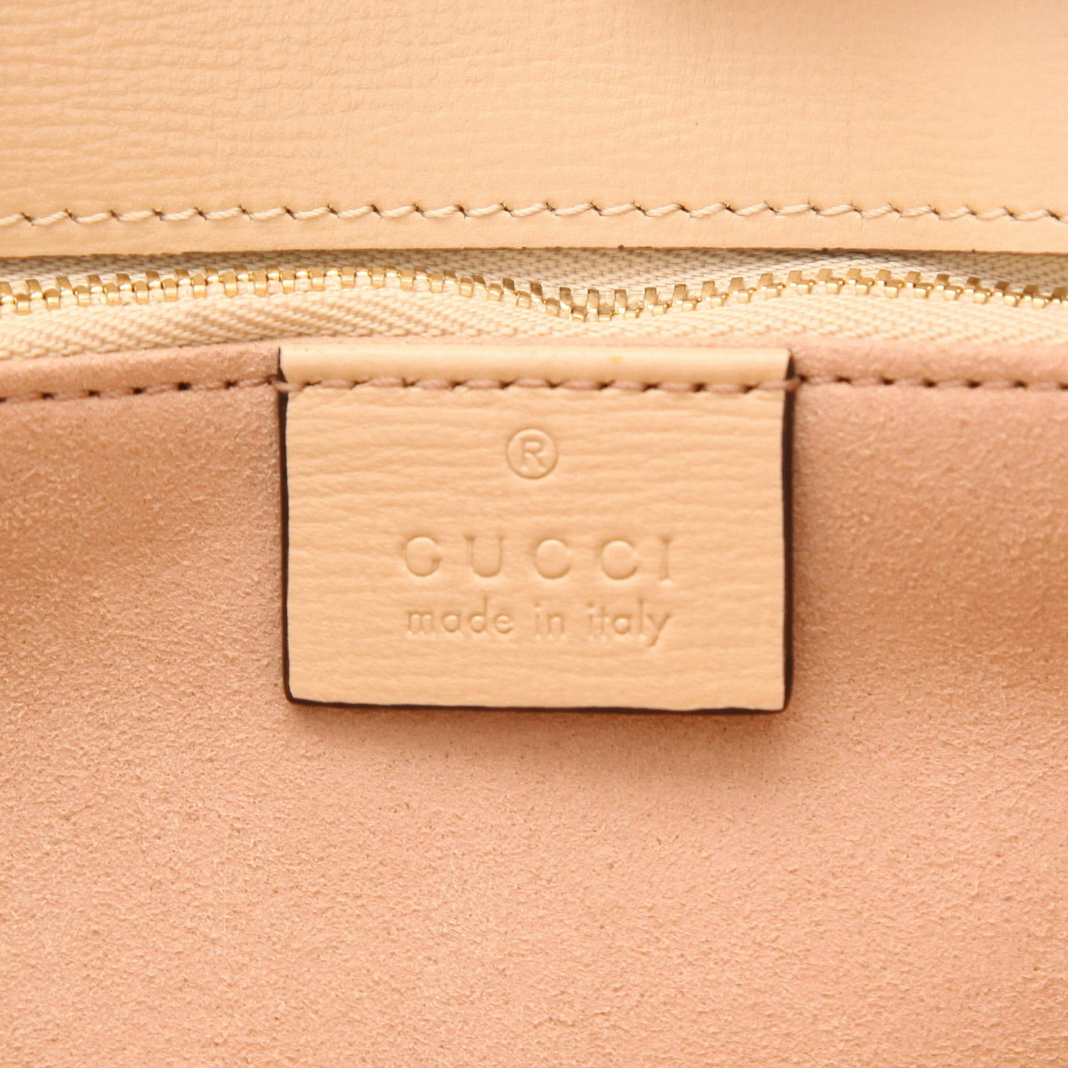 Sac à main Gucci  1955 Horsebit en cuir beige - Detail D2