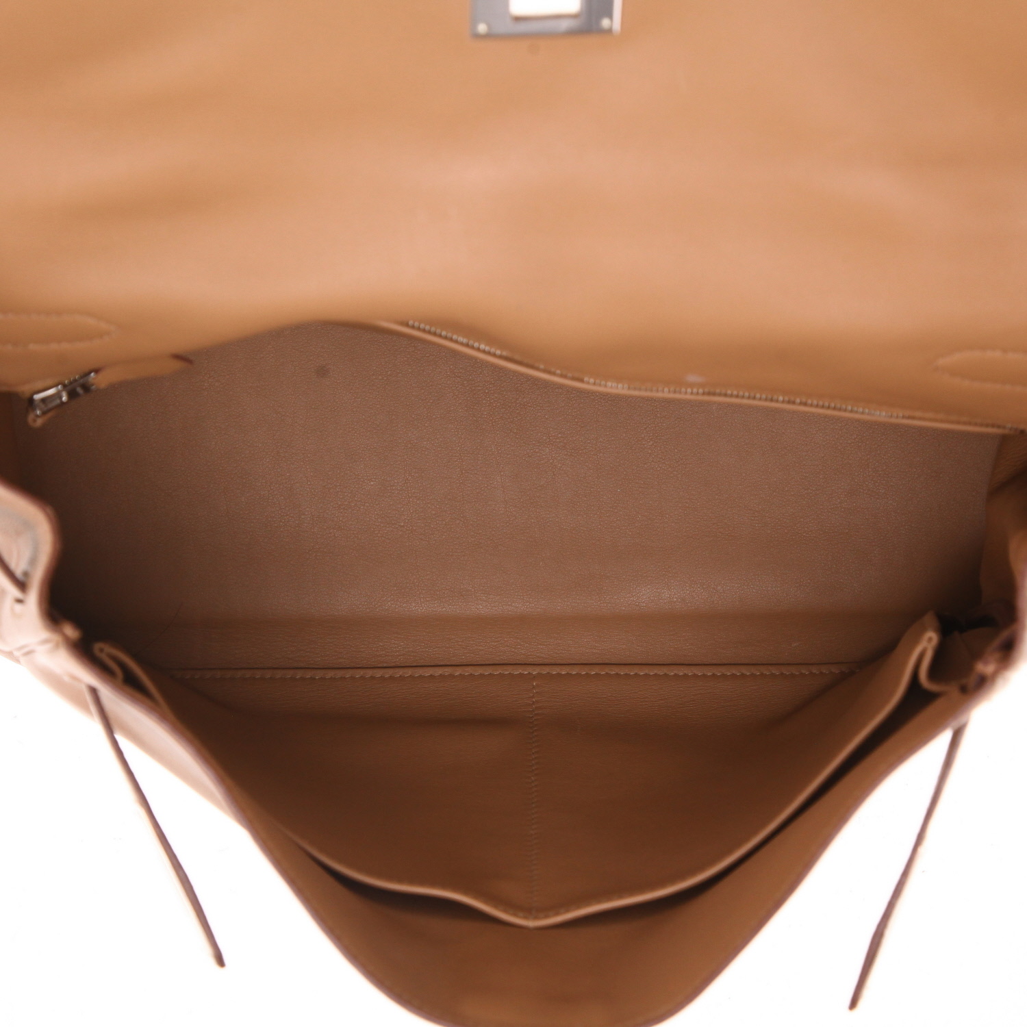 Hermès  Kelly 35 cm handbag  in beige Swift leather - Detail D3