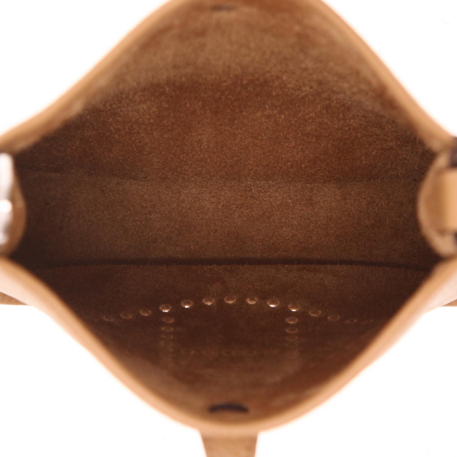 Borsa a tracolla Hermès  Mini Evelyne in pelle taurillon clemence Biscuit - Detail D3