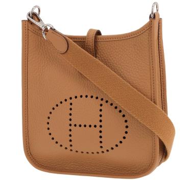 Hermès  Mini Evelyne shoulder bag  in Biscuit leather taurillon clémence