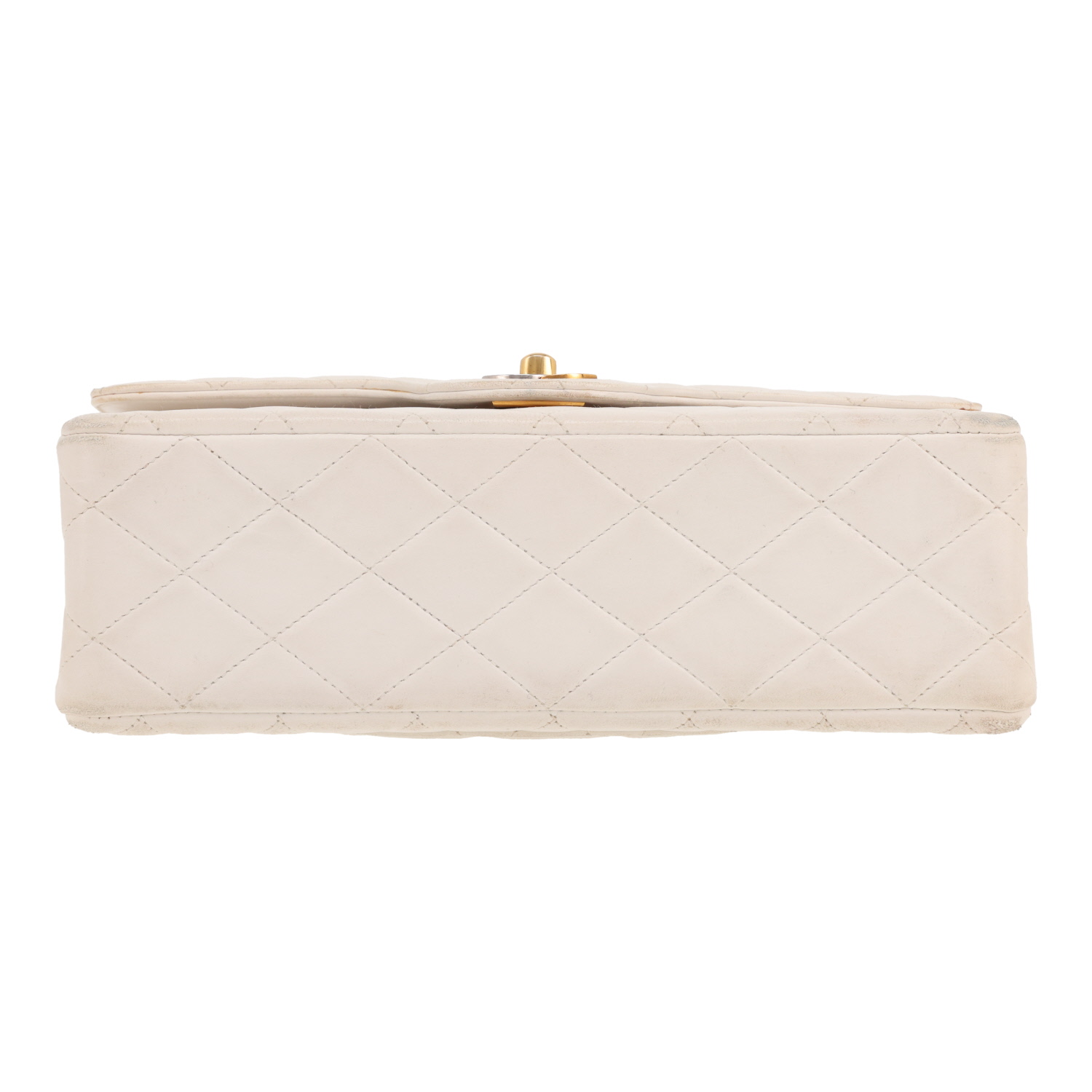 Borsa Chanel  Vintage in pelle trapuntata bianca - Detail D1