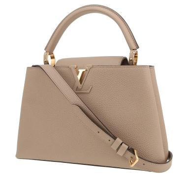 Borsa Louis Vuitton  Capucines modello medio  in pelle taurillon clemence color talpa