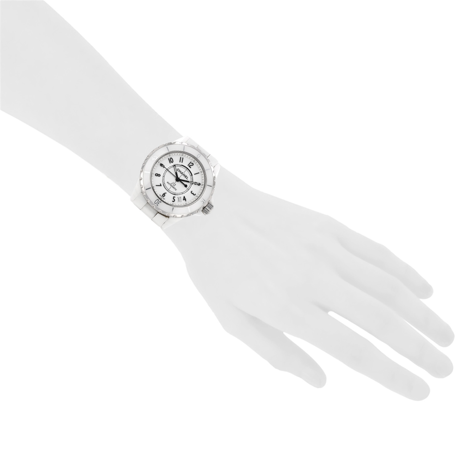 Chanel J12 watch in ceramic and steel Ref: Chanel - H0970  Circa 2015 - Detail D1