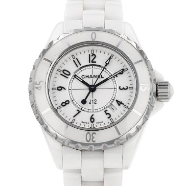 Chanel J12  in ceramic white and stainless steel Ref: Chanel - H0968  Circa 2010