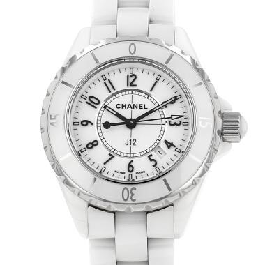 Chanel J12  in ceramic white and stainless steel Circa 2010