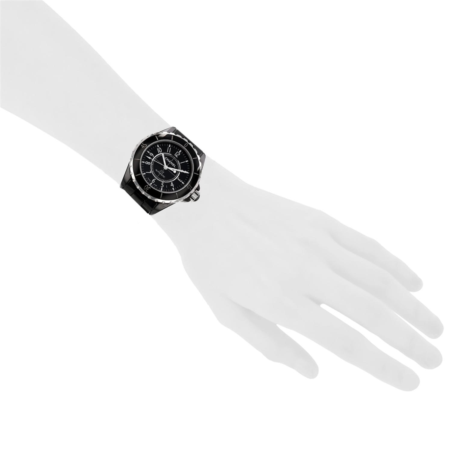 Reloj Chanel J12 de cerámica negra y acero Circa 2000 - Detail D1