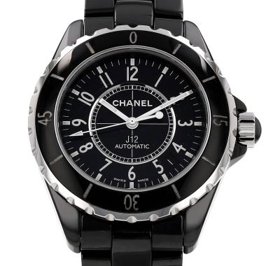 Reloj Chanel J12 de cerámica negra y acero Circa 2000