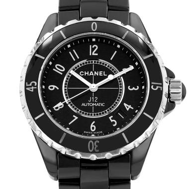 Montre Chanel J12 en céramique noire et acier Ref: Chanel - H0685  Vers 2010