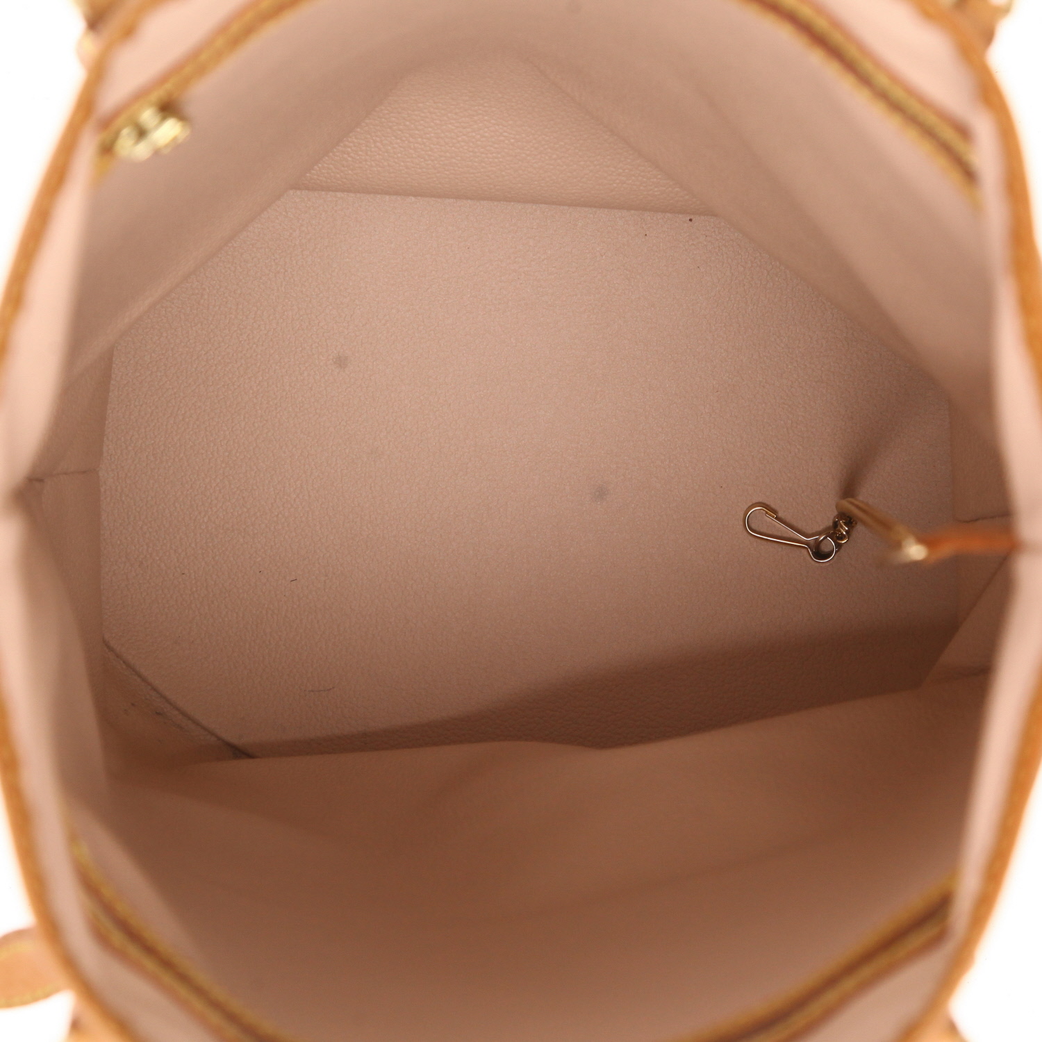 Sac à main Louis Vuitton  Bucket en toile monogram marron et cuir naturel - Detail D3