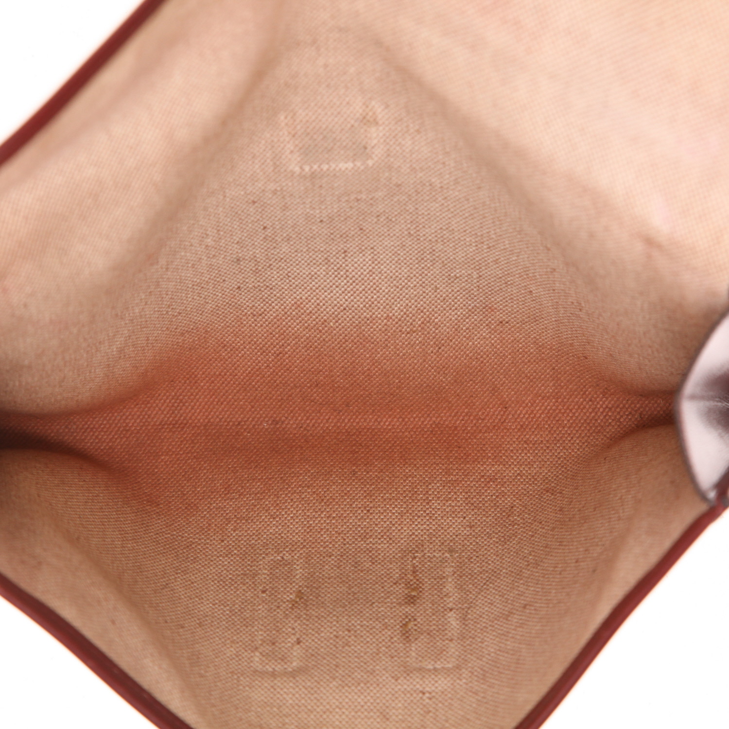 Pochette Hermès  Jige en cuir box bordeaux - Detail D3