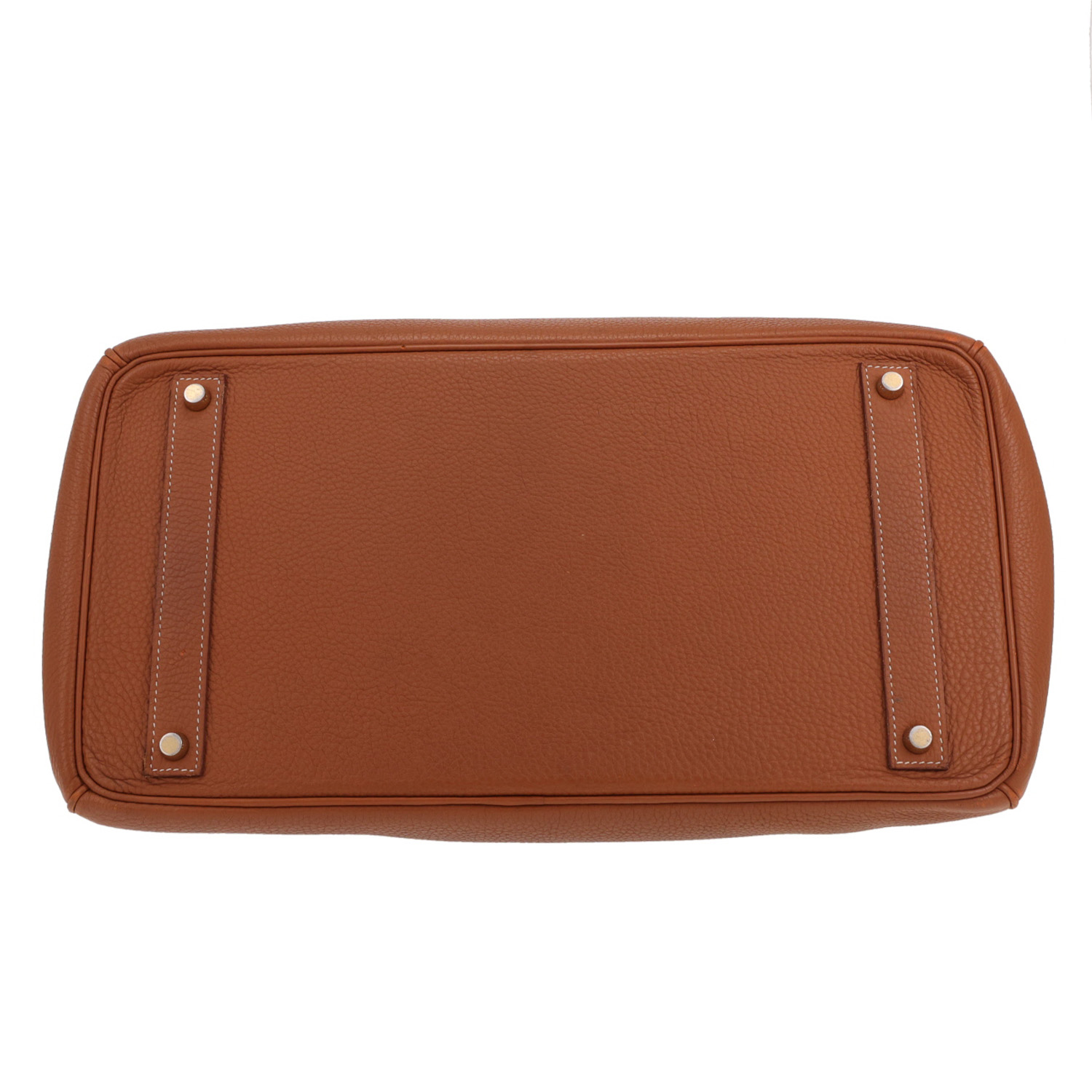 Bolso de mano Hermès  Birkin 40 cm en cuero togo color oro - Detail D1