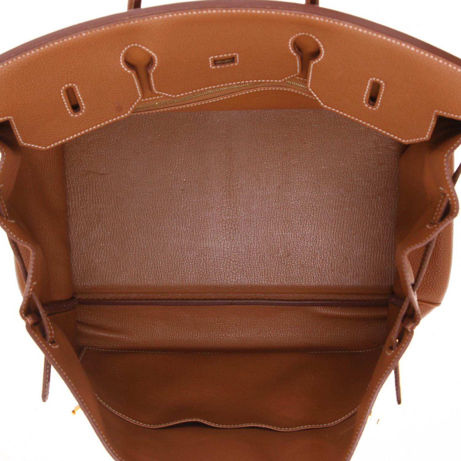 Hermès  Birkin 40 cm handbag  in gold togo leather - Detail D3