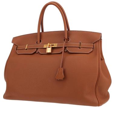 Bolso de mano Hermès  Birkin 40 cm en cuero togo color oro