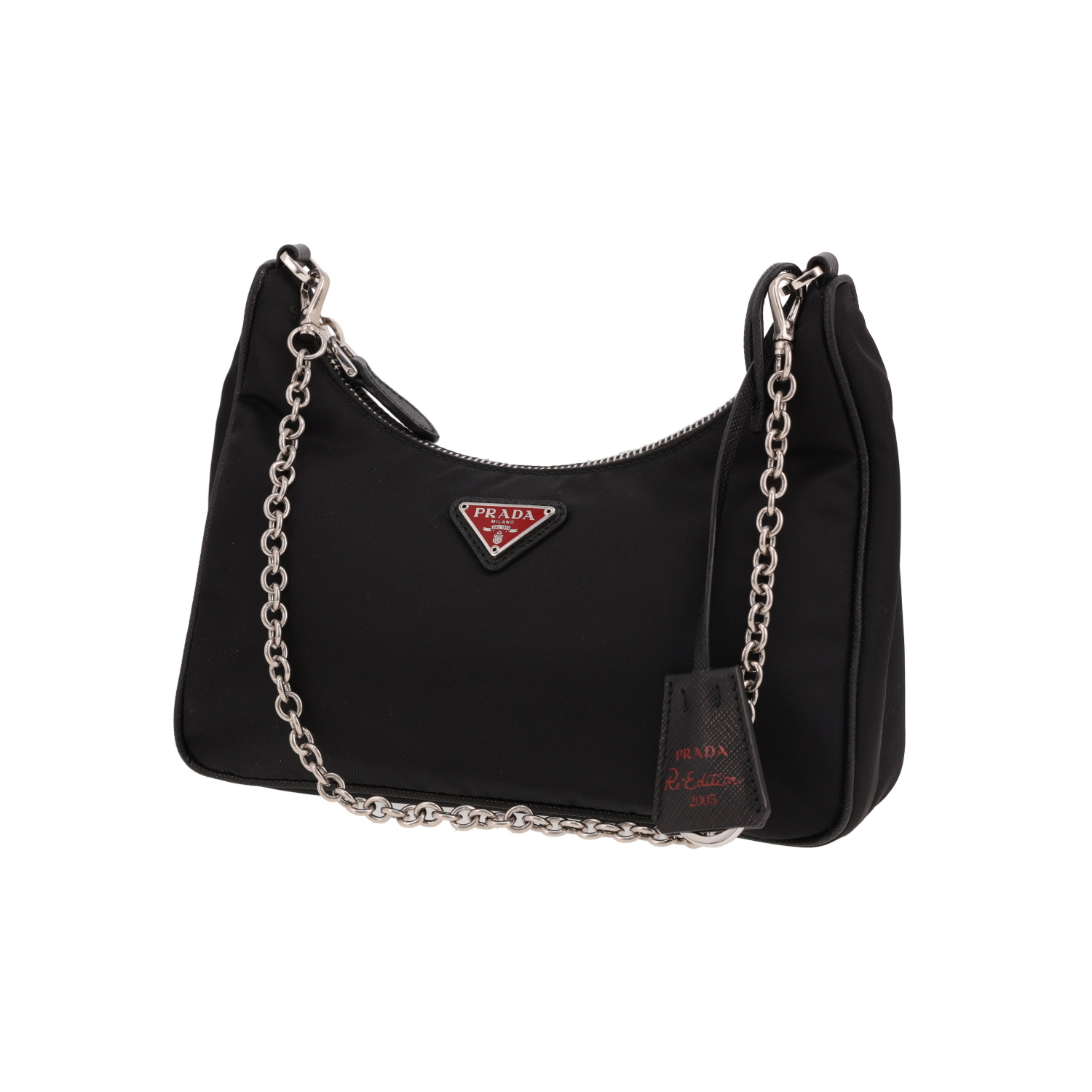 Sac bandoulière Prada  Re-Nylon en toile noire - Detail D4