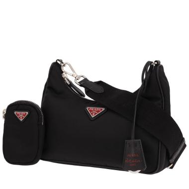 Sac bandoulière Prada  Re-Nylon en toile noire