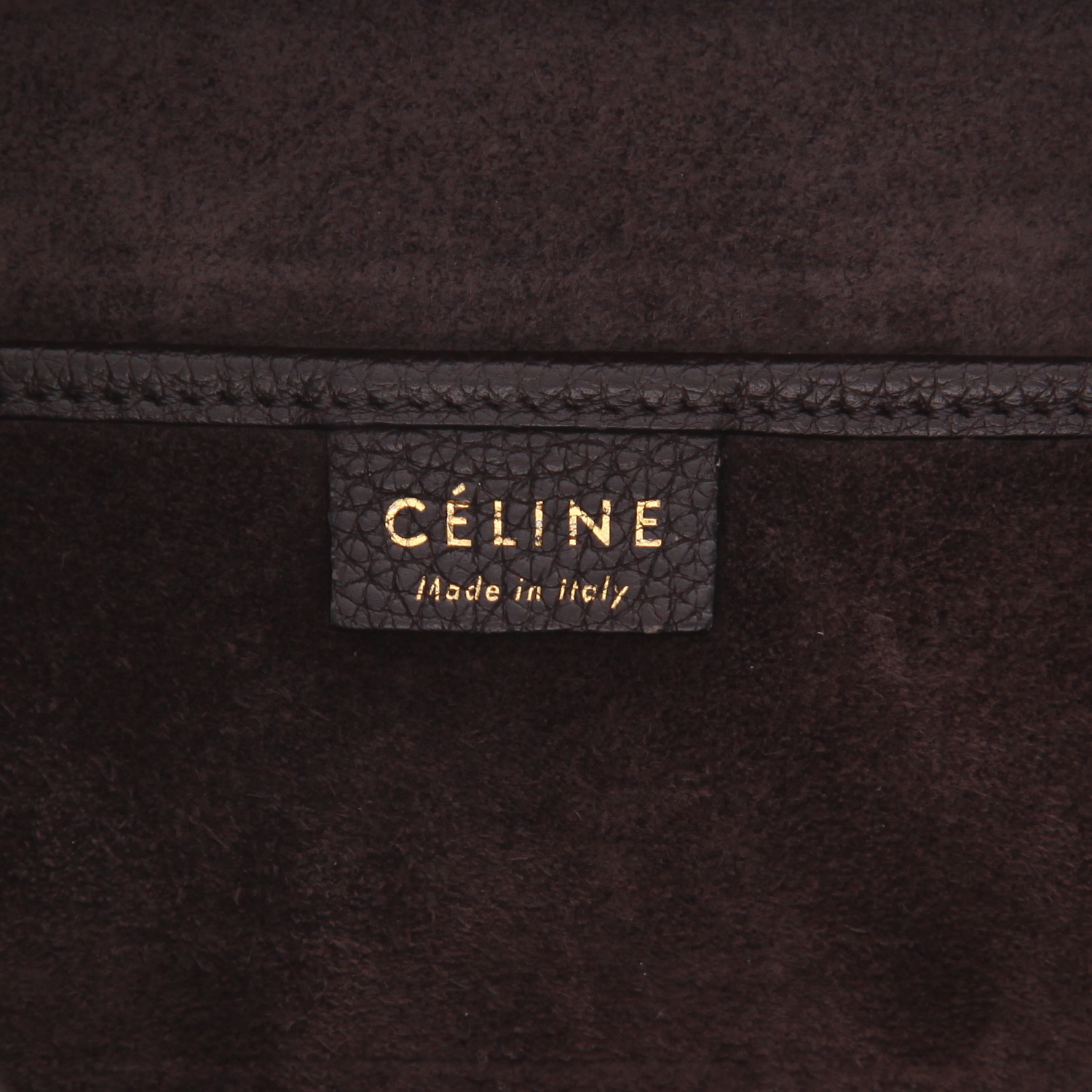 Borsa Celine  Luggage Micro in pelle martellata nera - Detail D2