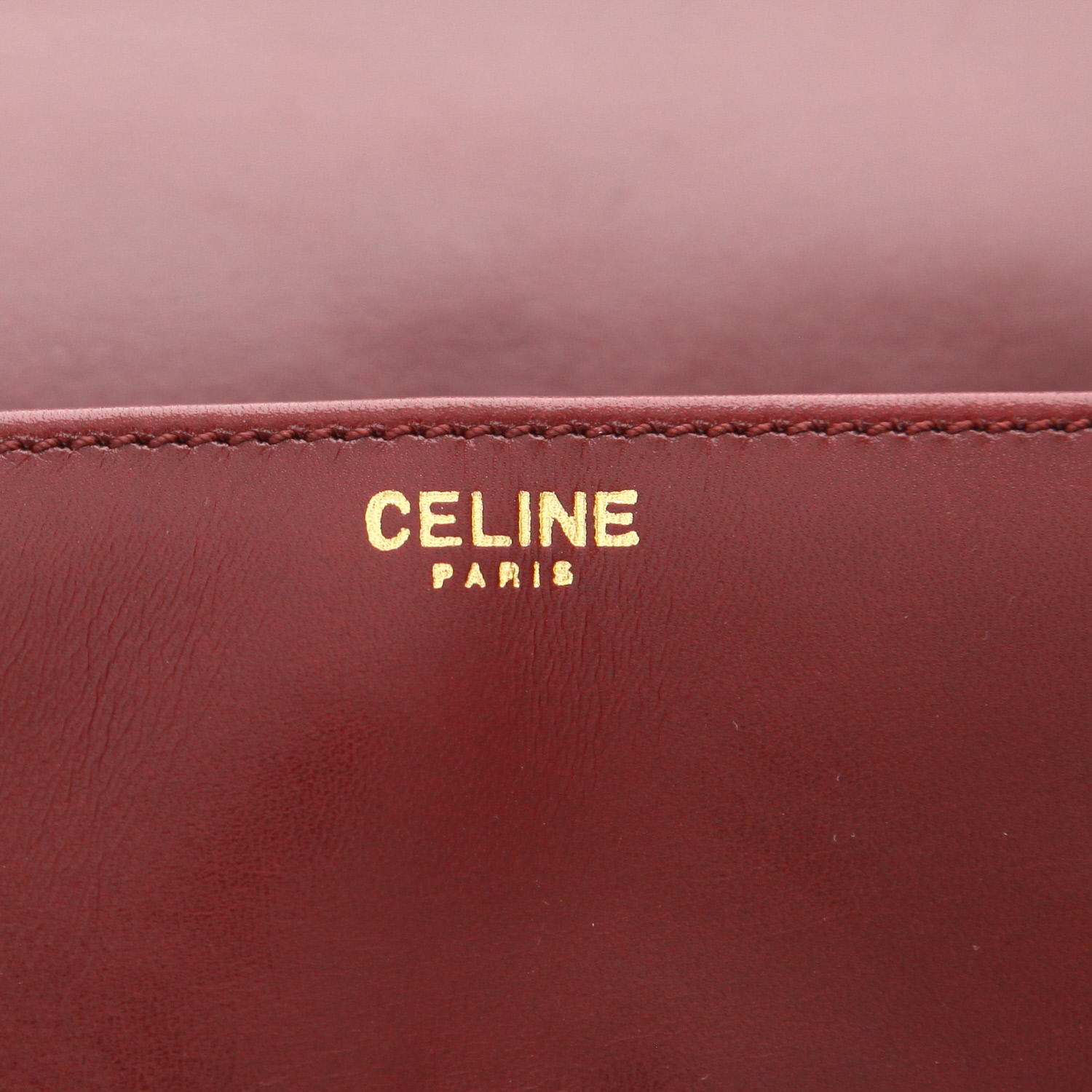 Borsa a tracolla Celine   in pelle bordeaux - Detail D2