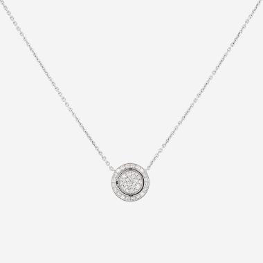 Twisted Piaget Possession pendant in white gold and diamonds