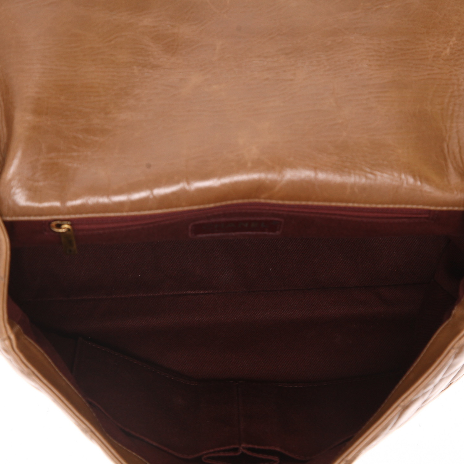 Bolso de mano Chanel   en cuero acolchado marrón - Detail D3