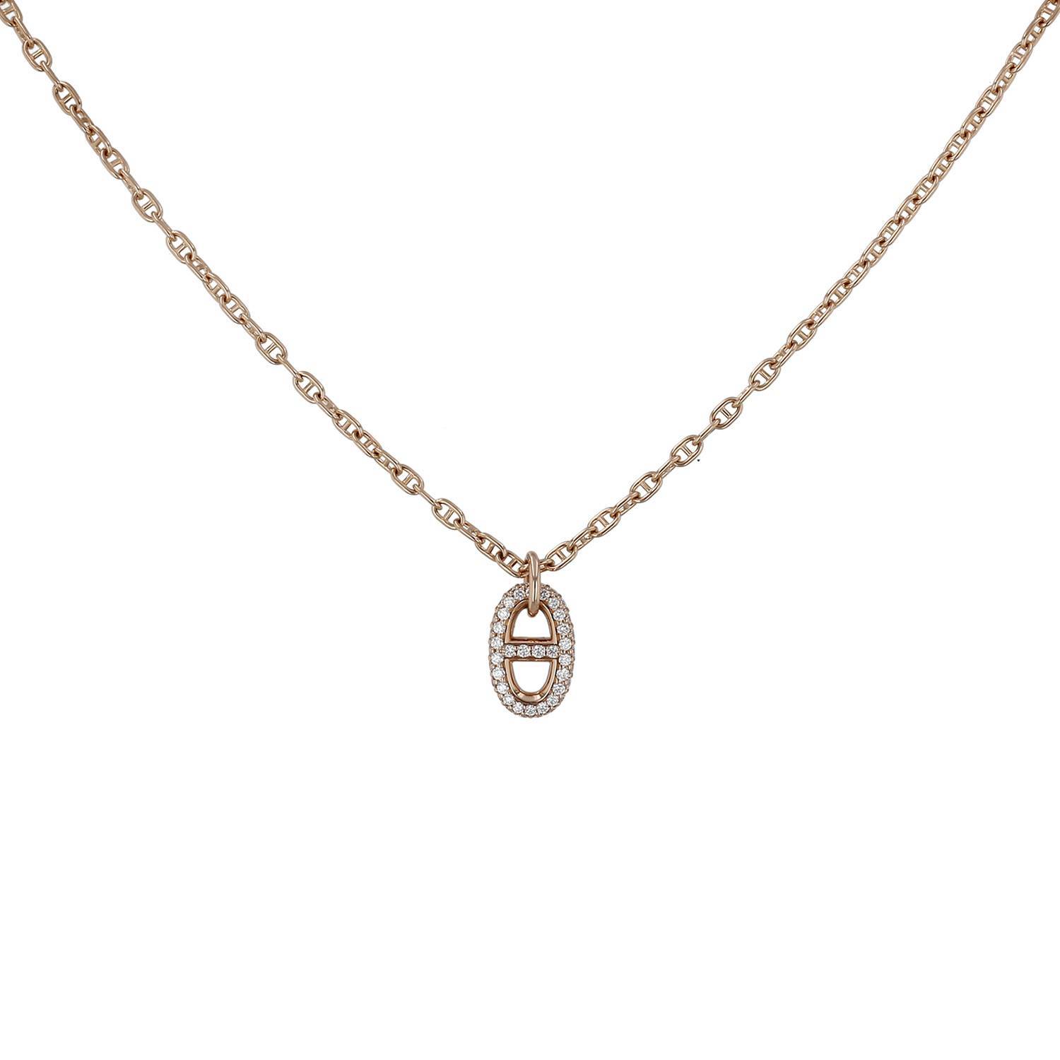 Collier Hermès Farandole en or rose et diamants
