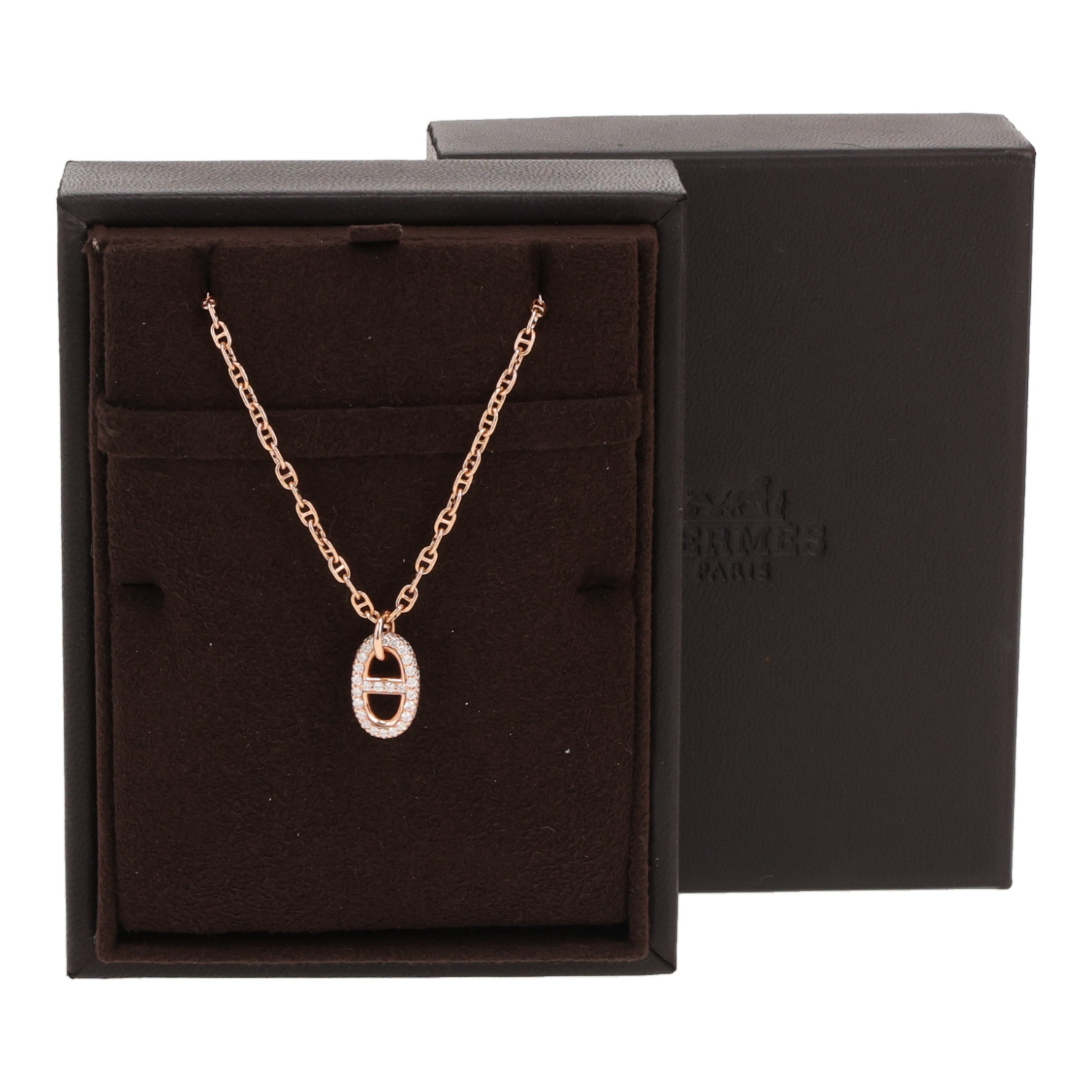 Collana Hermès Farandole in oro rosa e diamanti - Detail D2