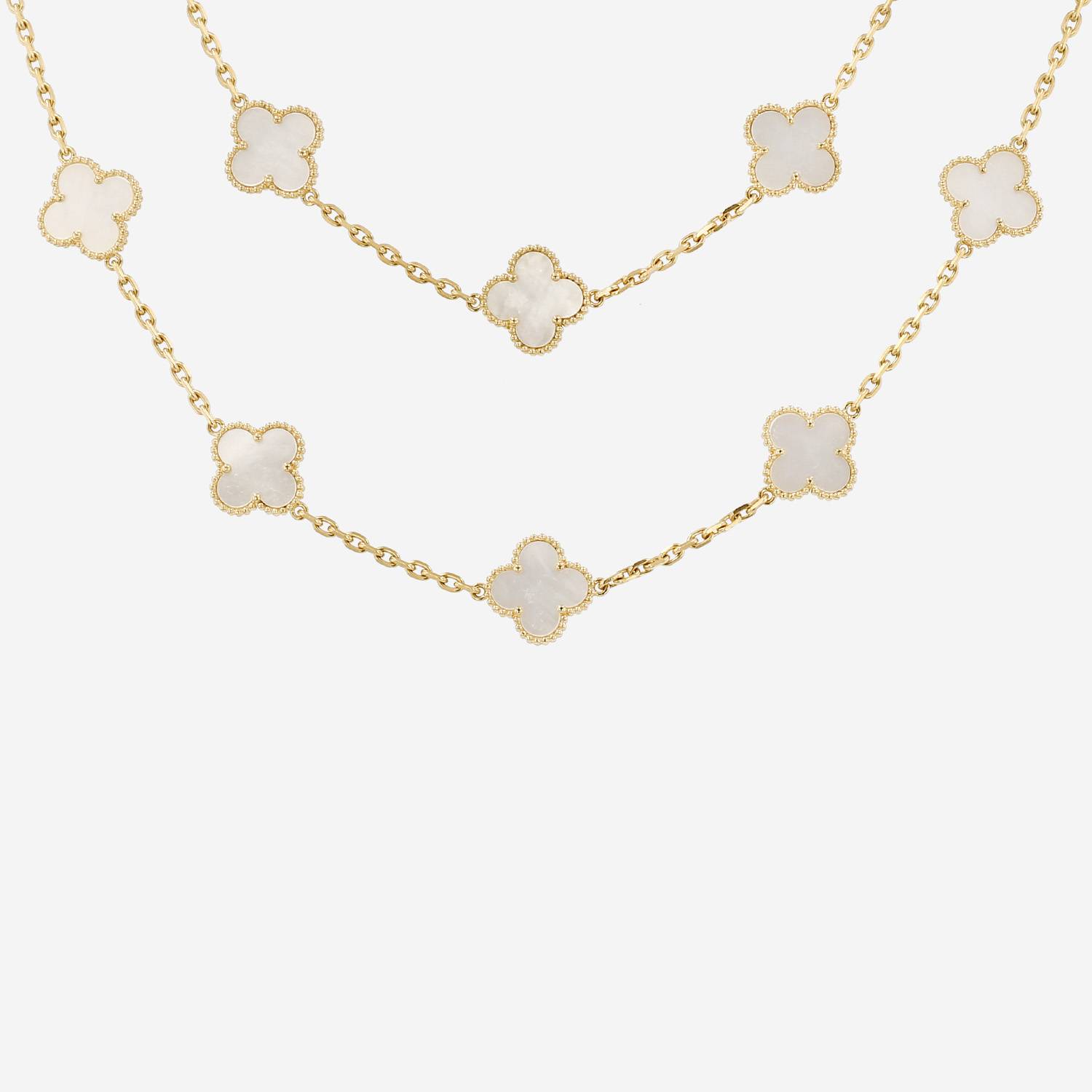 Collar Van Cleef & Arpels Vintage Alhambra de oro amarillo y nácar