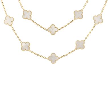 Collar Van Cleef & Arpels Vintage Alhambra de oro amarillo y nácar
