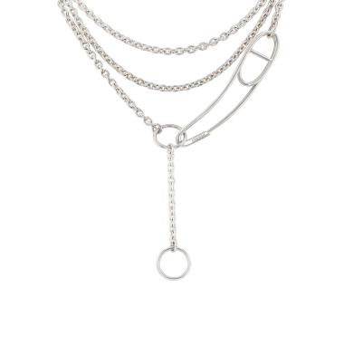 Hermès Chaîne d'Ancre Punk long necklace in silver