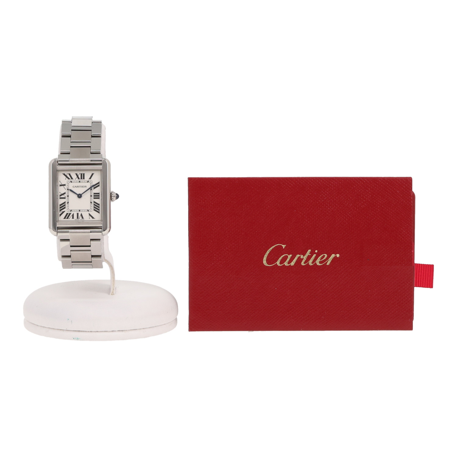 Montre Cartier Tank Solo en acier Ref: Cartier - 3170  Vers 2010
