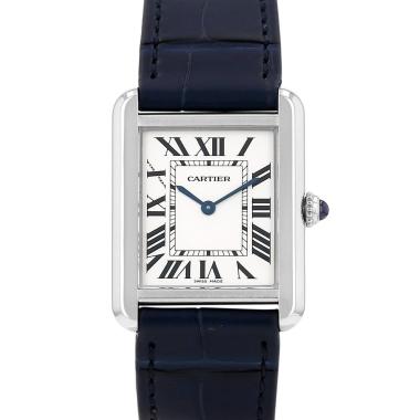 Orologio Cartier Tank Solo modello medio  in acciaio e acciaio Ref: Cartier - 2716  Circa 2010