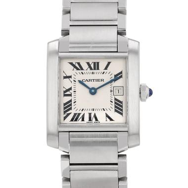 Reloj Cartier Tank Française modelo mediano  de acero Ref: Cartier - 2465  Circa 2000