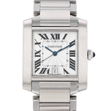 Orologio Cartier Tank Française modello medio  in acciaio Ref: Cartier - 2302  Circa 2000
