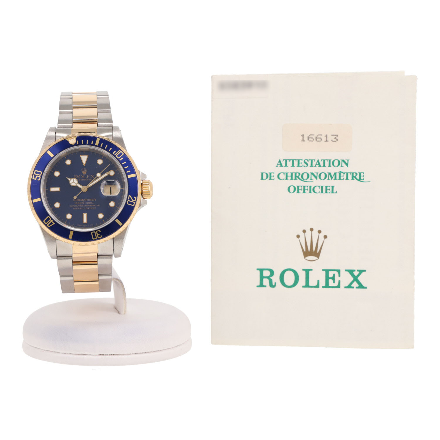 Orologio Rolex Submariner Date in oro e acciaio Ref: Rolex - 16613  Circa 1993