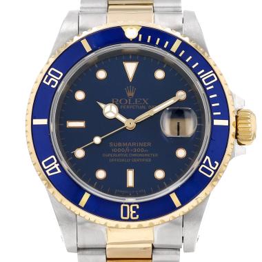 Montre Rolex Submariner Date en or et acier Ref: Rolex - 16613  Vers 1993