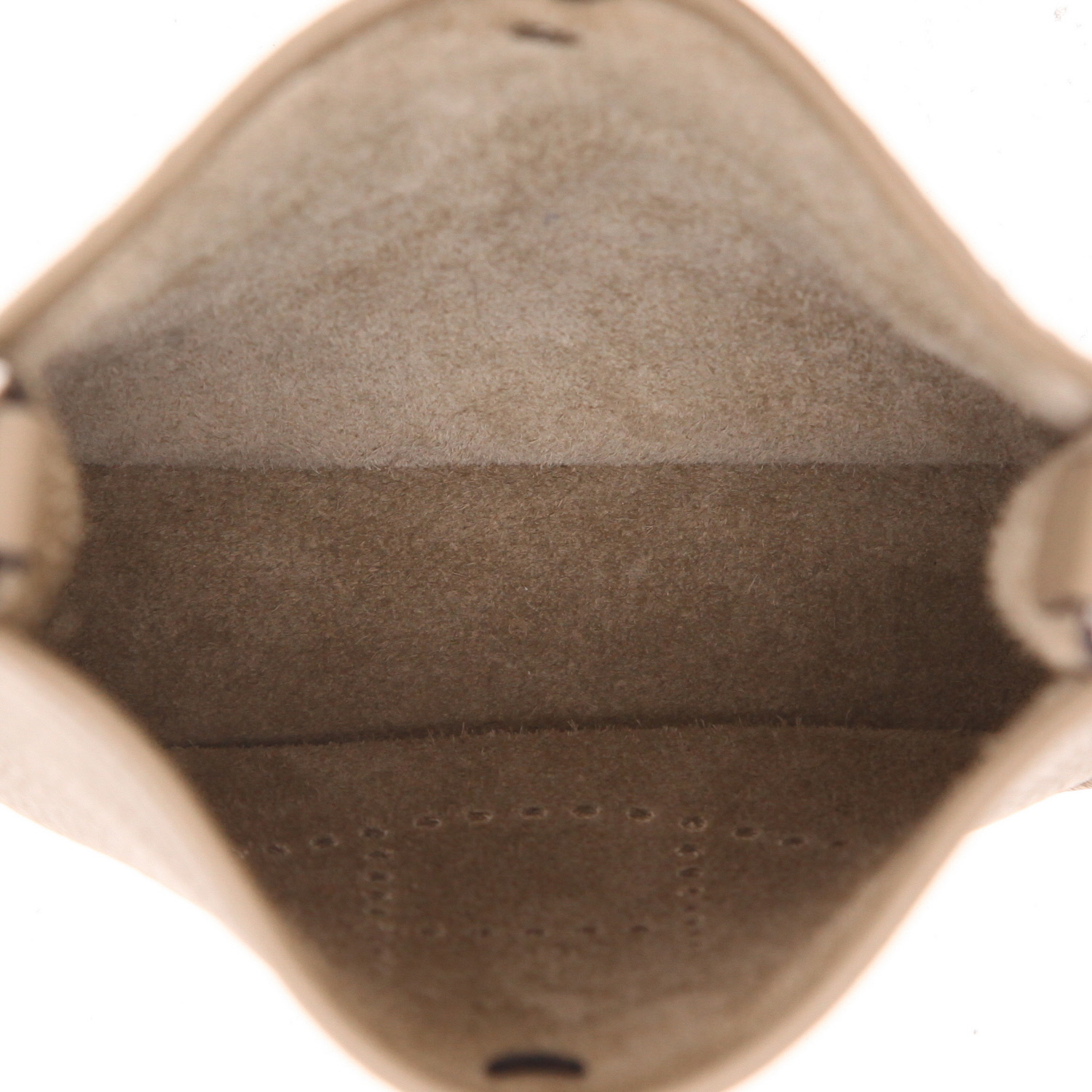 Borsa a tracolla Hermès  Mini Evelyne in pelle taurillon clemence Beige Marfa - Detail D3