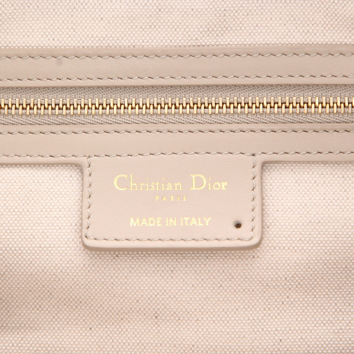Dior  Bowling handbag  in beige leather - Detail D2