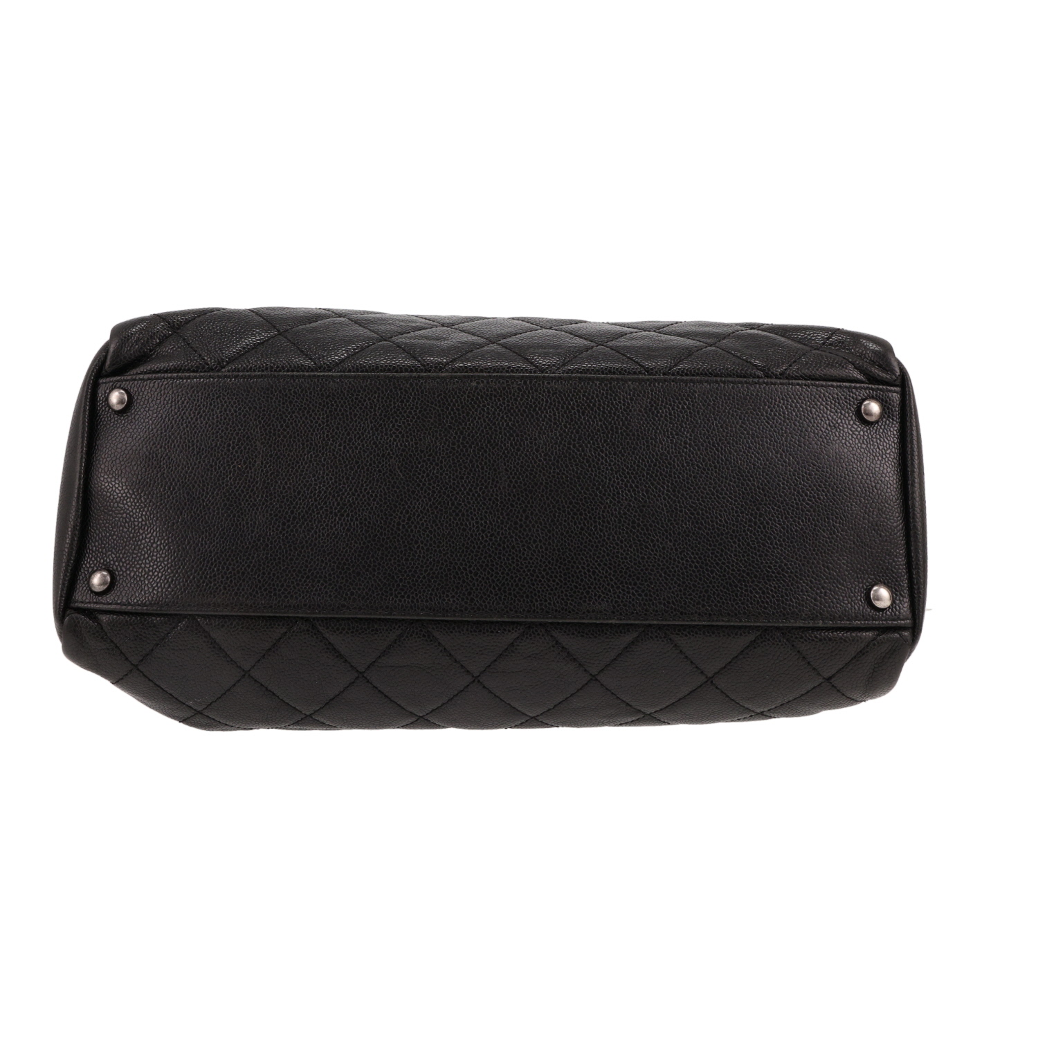 Shopping bag Chanel   in pelle iridescente nera - Detail D1