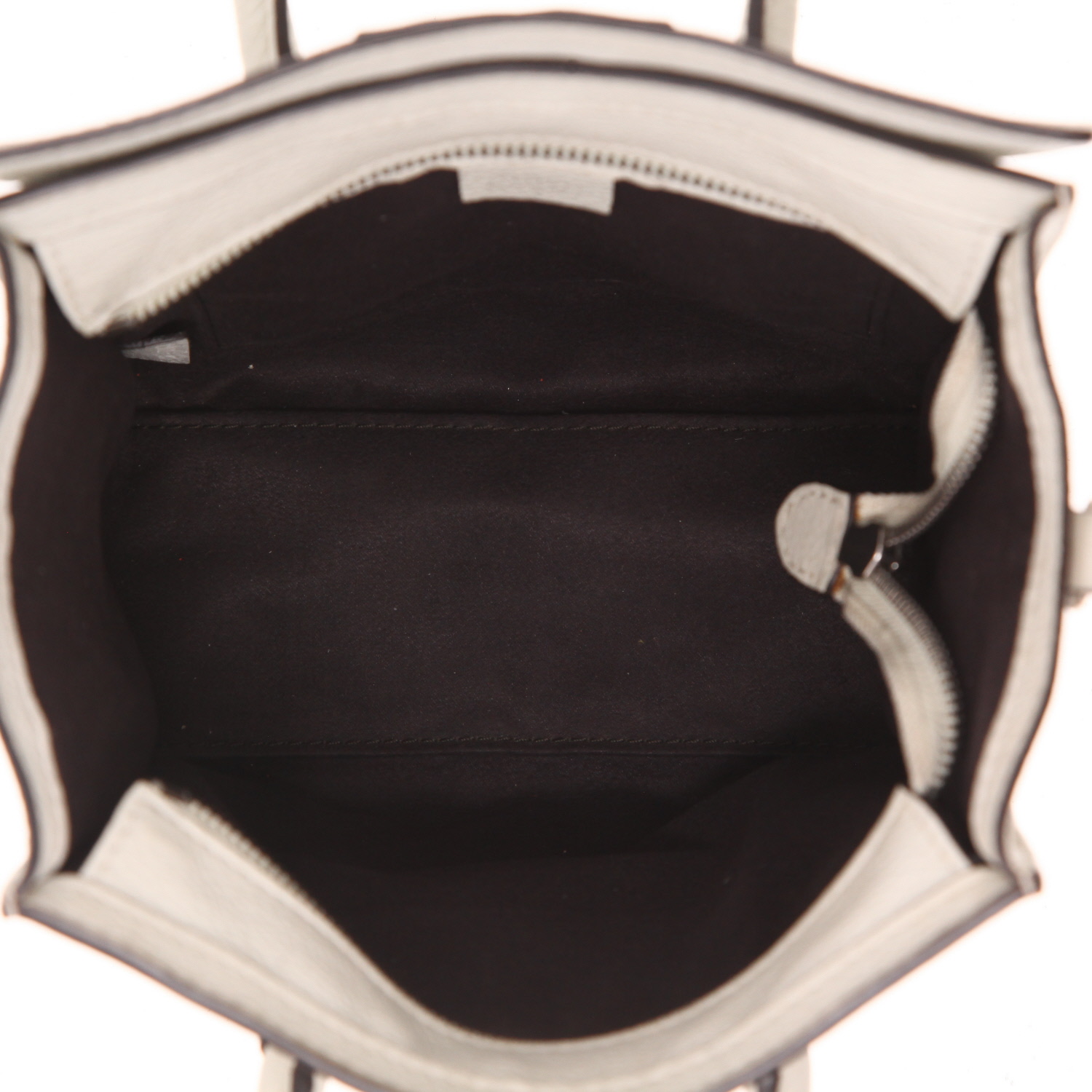 Sac à main Celine  Luggage en cuir grainé vert - Detail D3