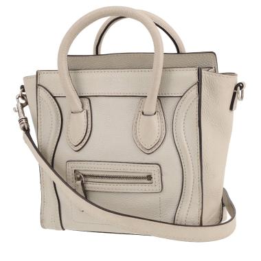 Bolso de mano Celine  Luggage en cuero granulado verde