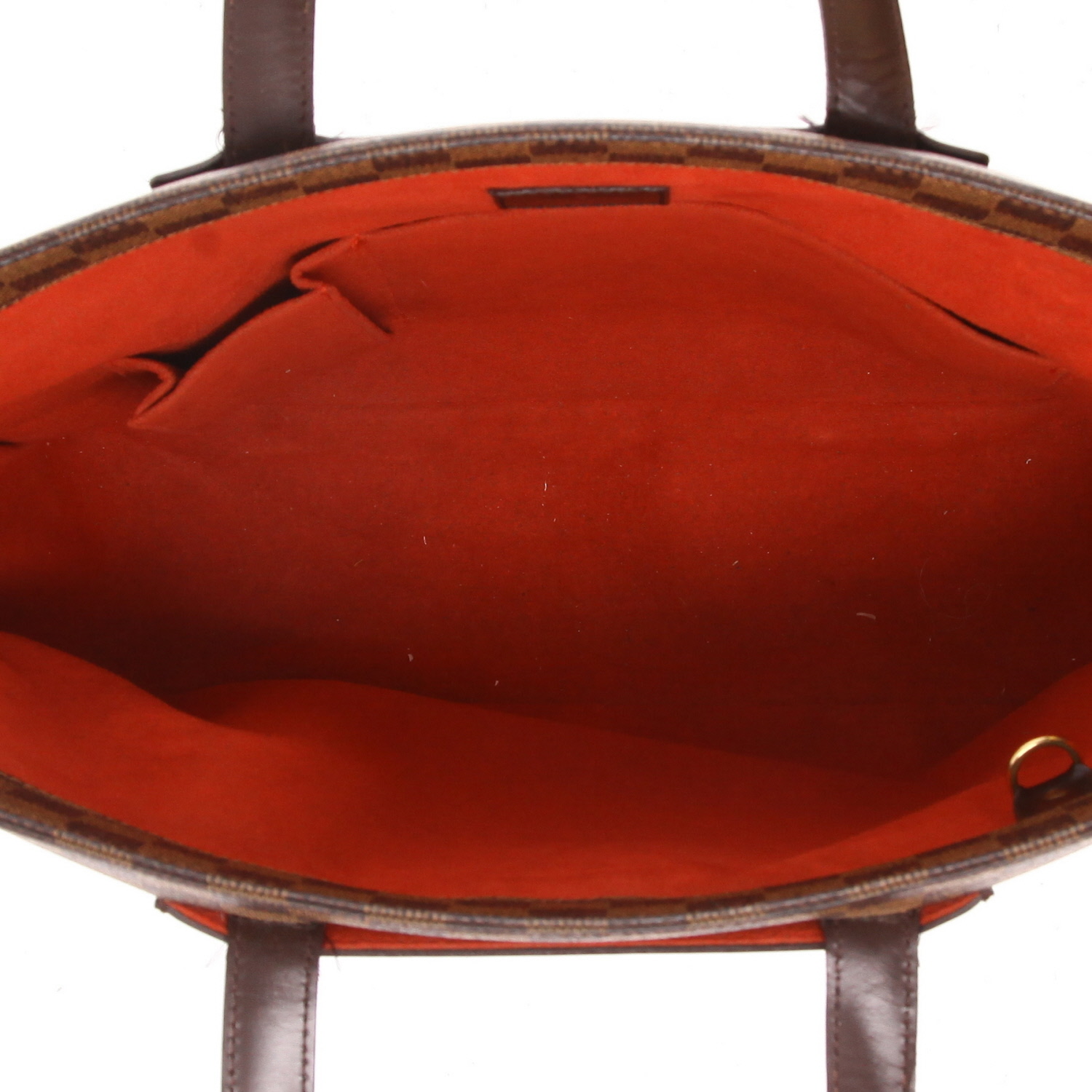 Sac à main Louis Vuitton  Parioli en toile damier marron et cuir marron - Detail D3