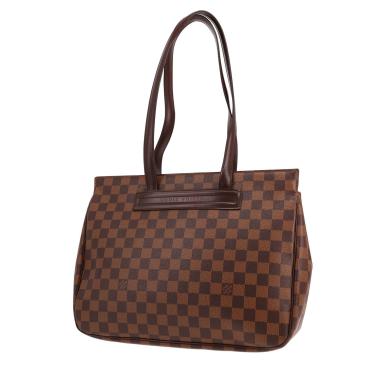Louis Vuitton  Parioli handbag  in brown damier canvas  and brown leather