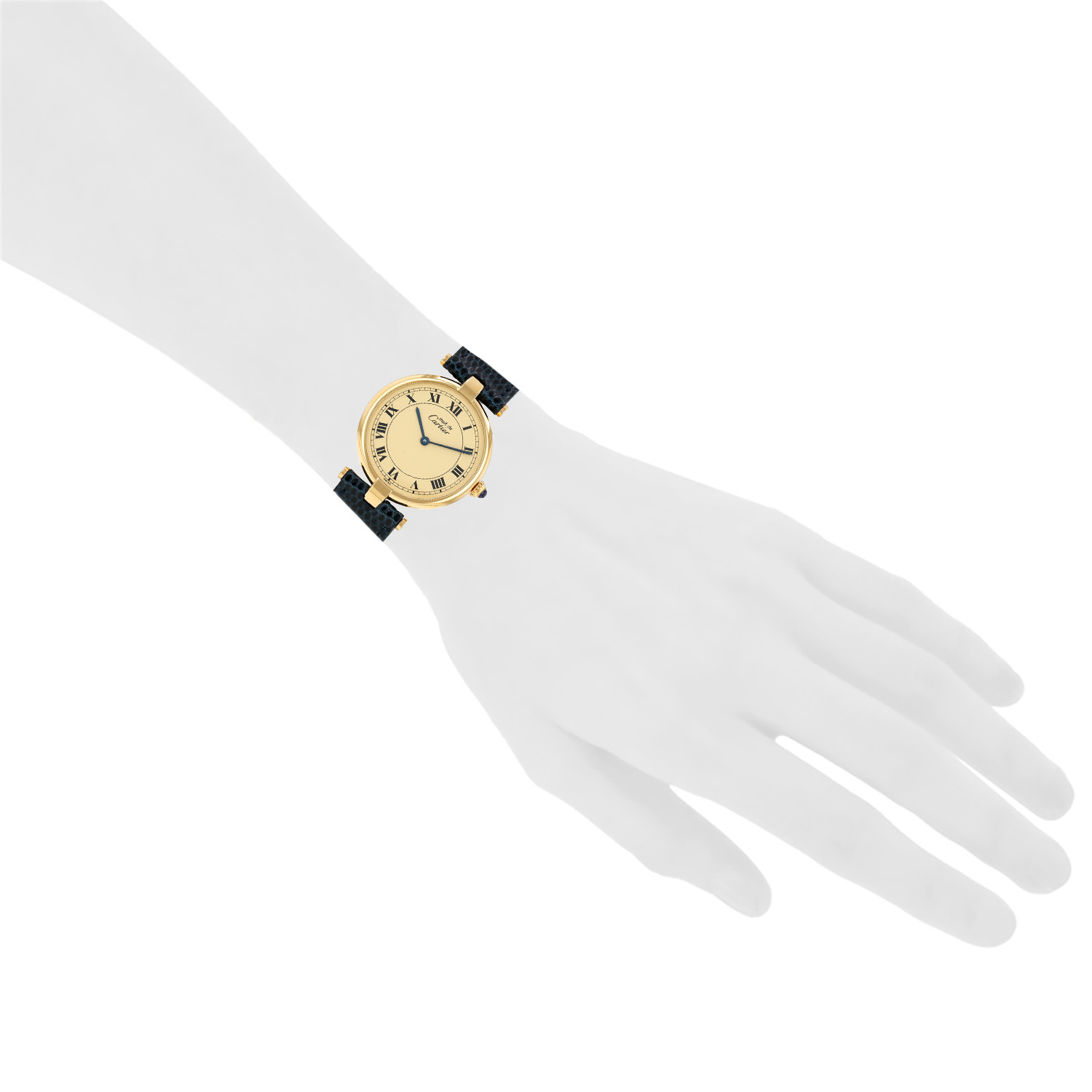 Cartier Must Vendôme large-sized watch in vermeil Ref: Cartier - 590003 - Detail D1
