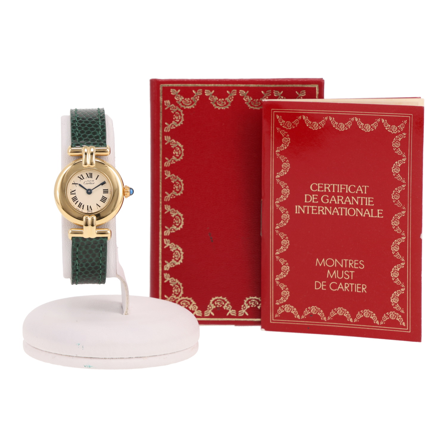 Montre Cartier Colisee en vermeil Vers 1990