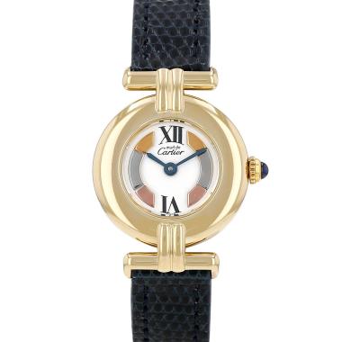 Reloj Cartier Must Colisée de plata dorada Ref: Cartier - 590002  Circa 1990