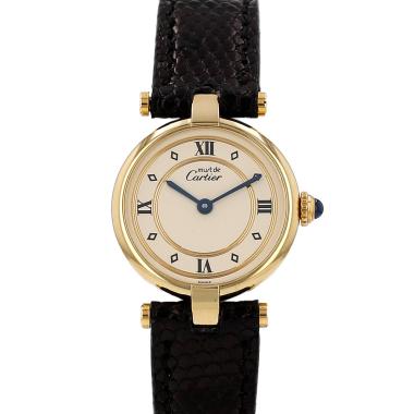 Reloj Cartier Must Vendôme de plata dorada Circa 1990