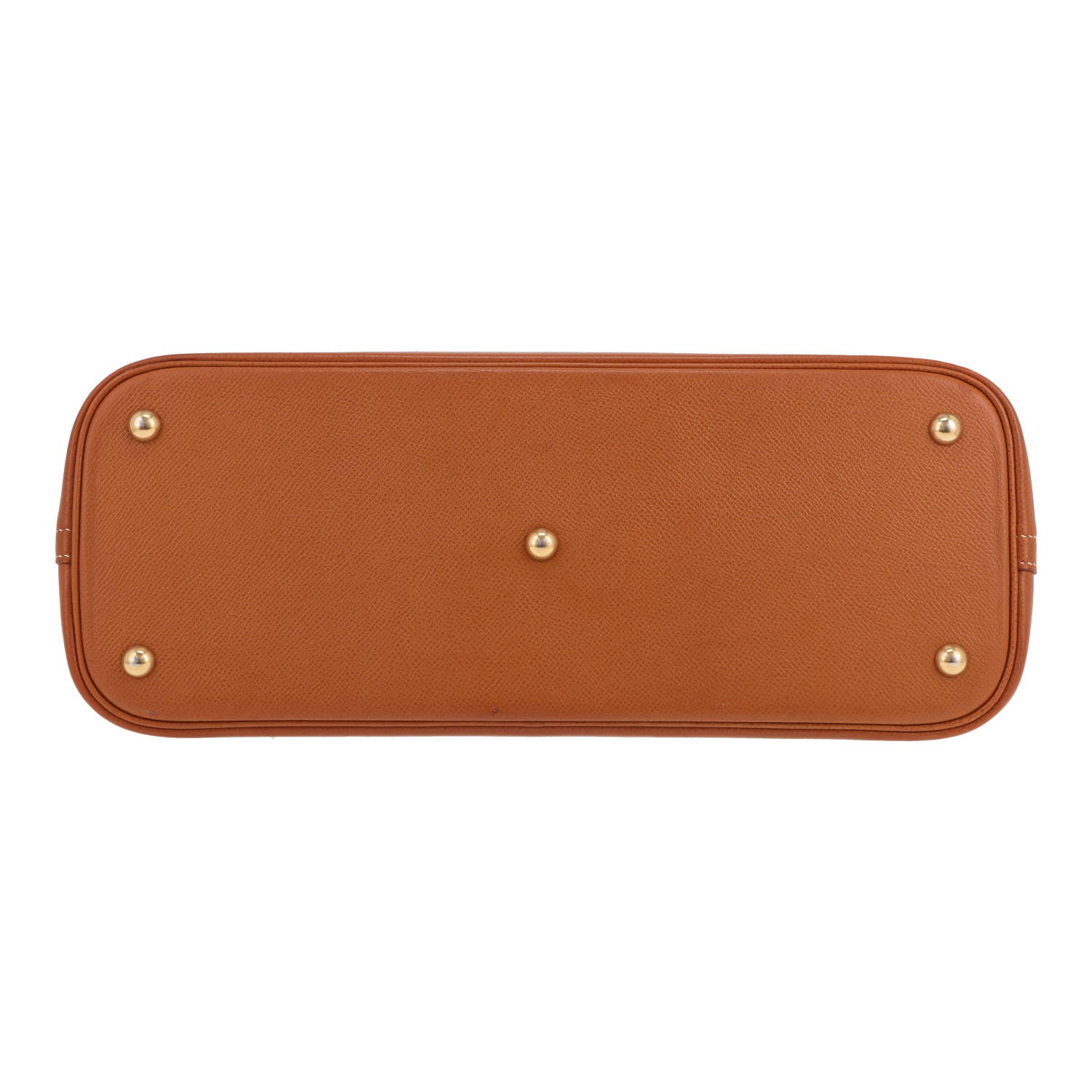 Bolso de mano Hermès  Bolide 35 cm en cuero Courchevel color oro - Detail D1