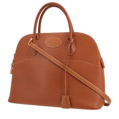 Hermès  Bolide 35 cm handbag  in gold Courchevel leather