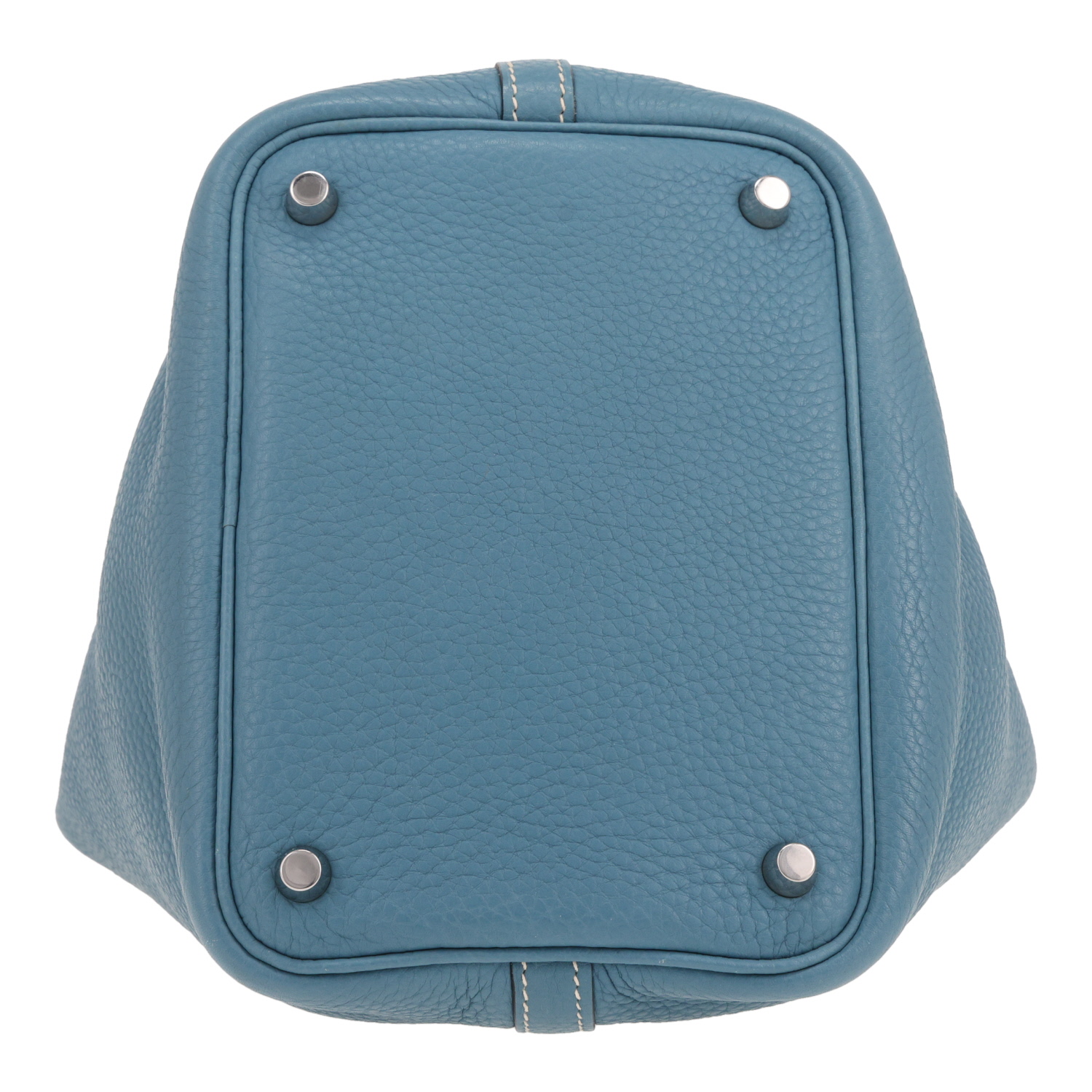 Hermès  Picotin 18 cm handbag  in blue jean togo leather - Detail D1