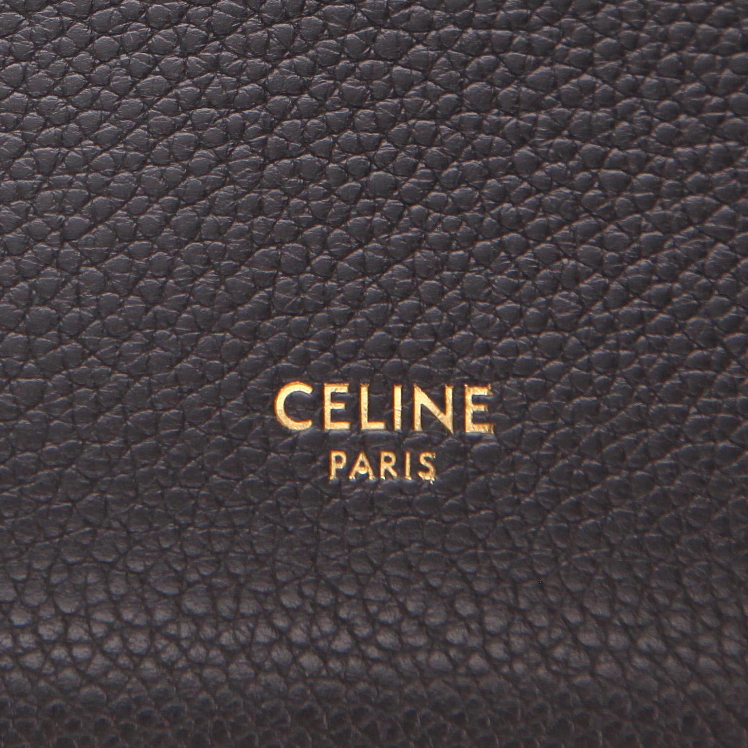 Borsa Celine  Sac Sangle in pelle martellata nera - Detail D2