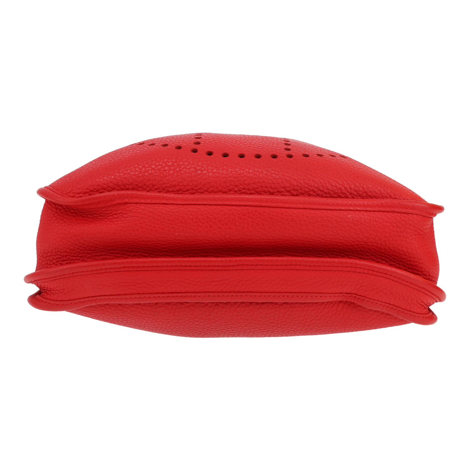 Sac bandoulière Hermès  Evelyne 29 cm en cuir togo rouge - Detail D1